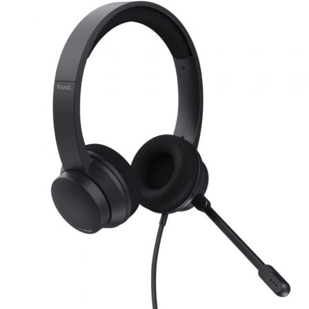 Trust HS-260 Auriculares USB con Micrófono con Cancelación de Ruido Negro Trust HS-260 Auriculares USB con Micrófono con Cancelación de Ruido Negro